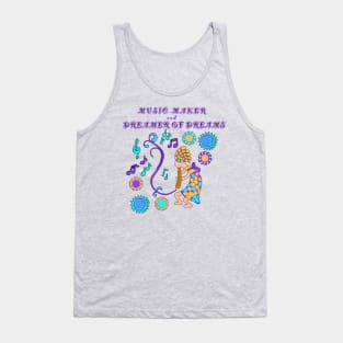 Kokopelli, girl, music maker, dreams, pastels Tank Top